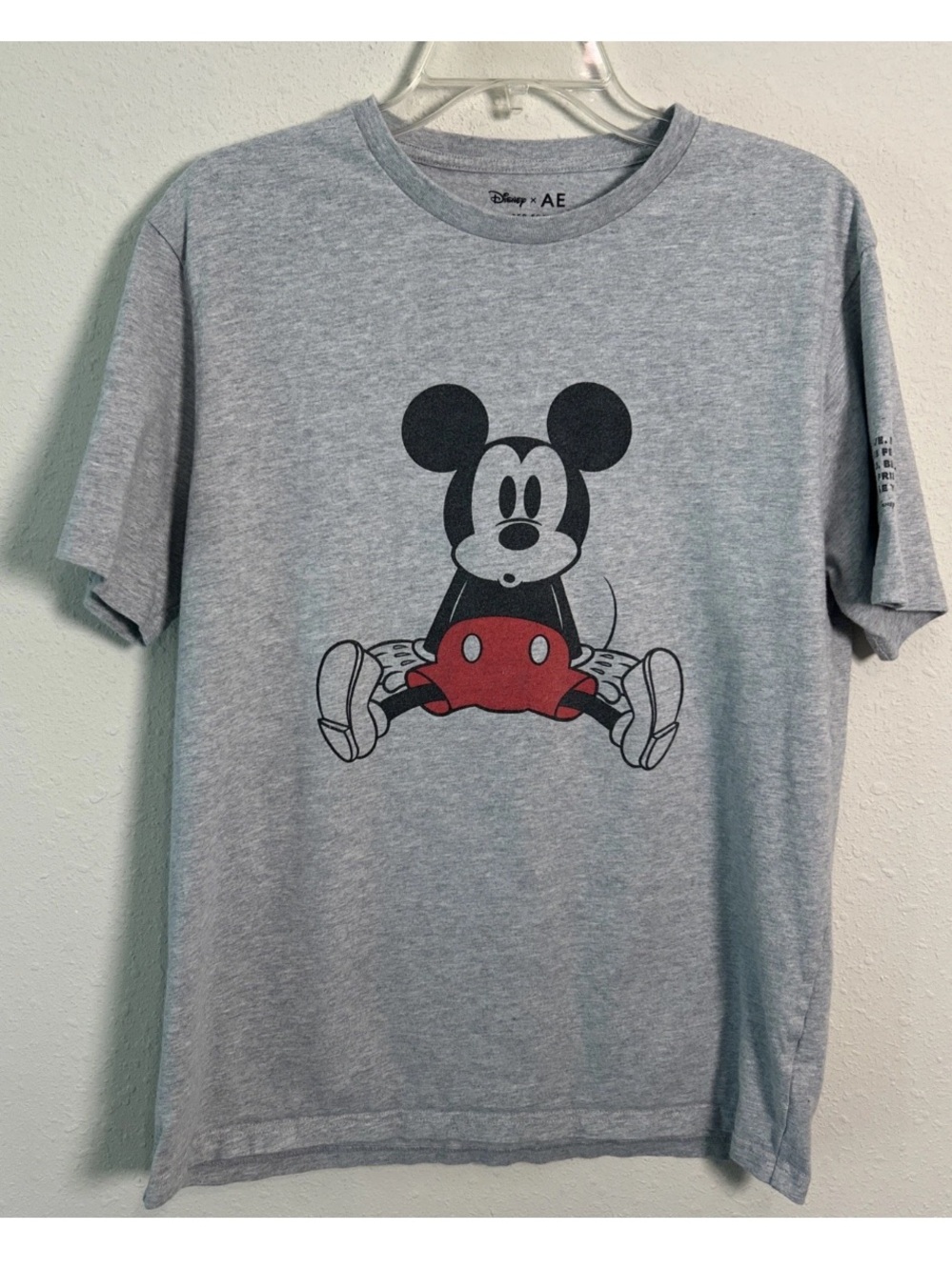 American Eagle X Disney Mickey Mouse Gray T-Shirt Women’s Medium Oversized